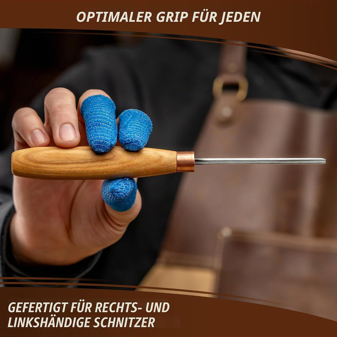 BeaverCraft Holzschnitzerei V Hohleisen K12/02 - Handmeissel für die Holzbearbeitung - Kompaktes Hol