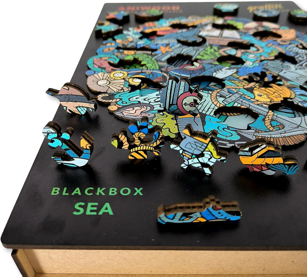 ANIWOOD Holzpuzzle Erwachsene Tieren. Gestanzter Deckel, Lebensgrosse Puzzle-Box. 3 Schwierigkeitsmo