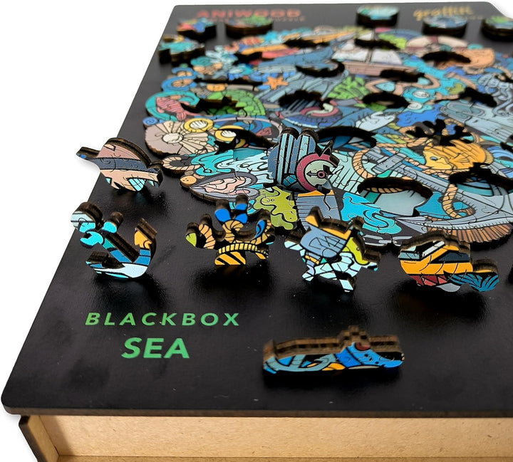 ANIWOOD Holzpuzzle Erwachsene Tieren. Gestanzter Deckel, Lebensgrosse Puzzle-Box. 3 Schwierigkeitsmo