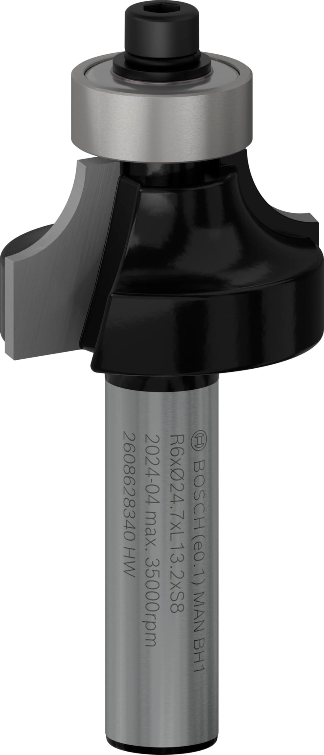 Bosch Accessories Professional Abrundfräser Standard for Wood (für Holz, Radius 6 mm, Arbeitslänge 1