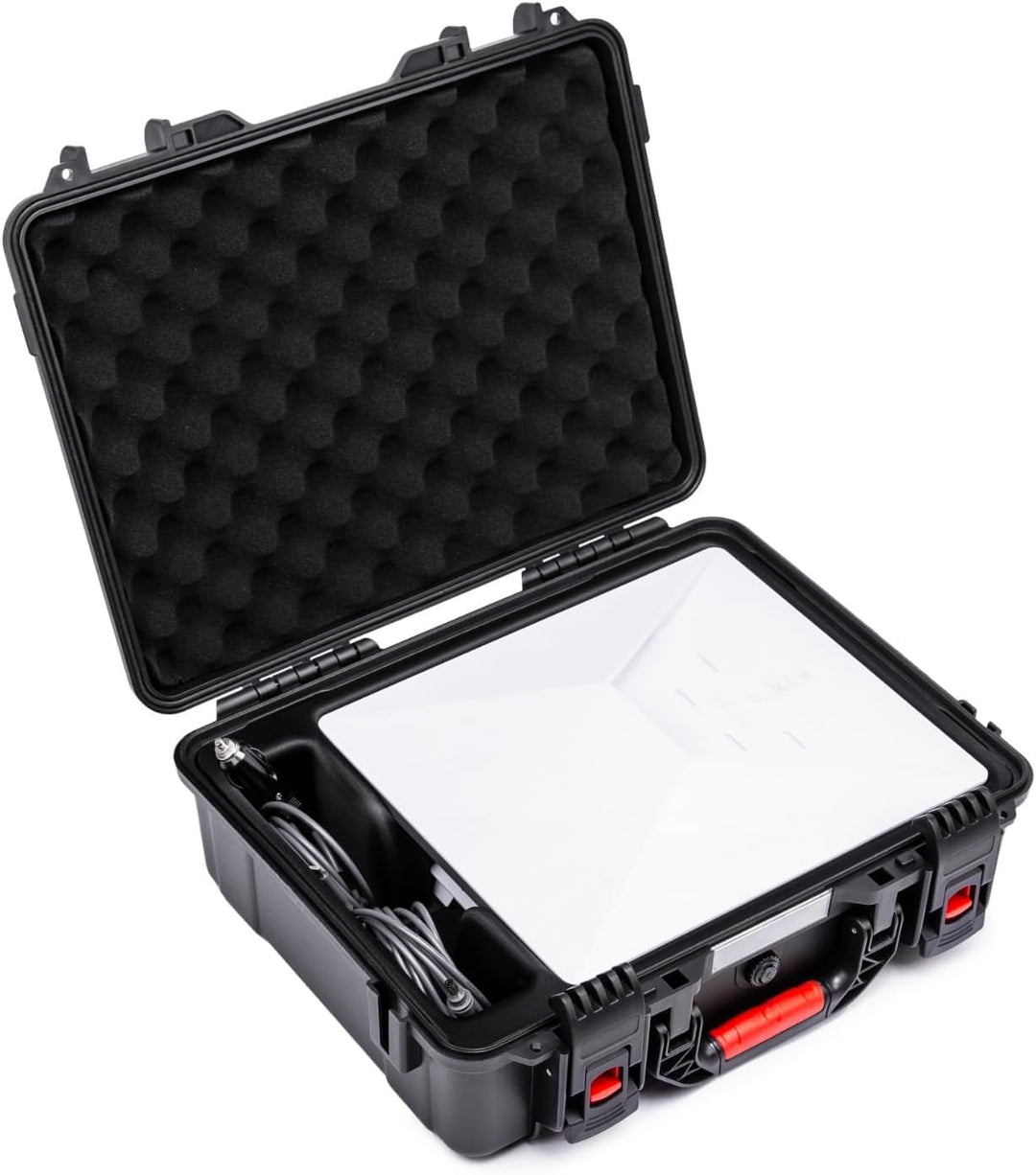 IP67 Waterproof Storage Case for Starlink Mini with Waterproof DC Female Charging Port – Protective