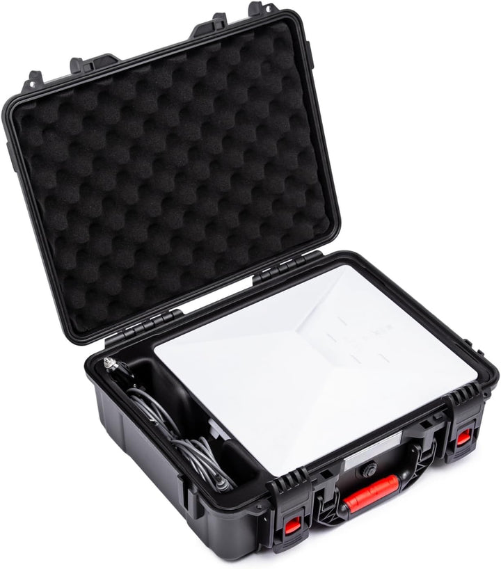 IP67 Waterproof Storage Case for Starlink Mini with Waterproof DC Female Charging Port – Protective