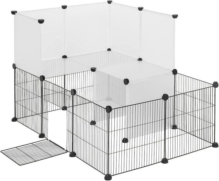 EUGAD Freigehege für Kaninchen, Meerschweinchen Gehege, Welpenauslauf Kleintiergehege inkl. Tür, Fre