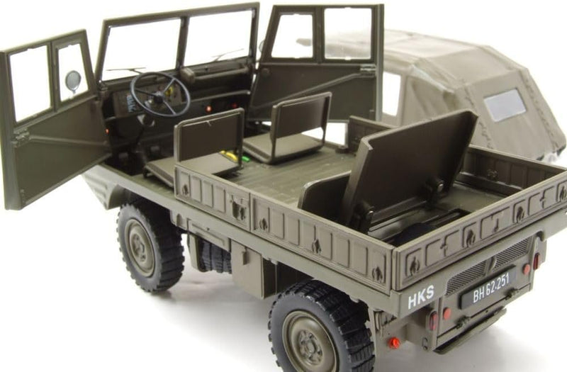 Schuco kompatibel mit Steyr Puch Haflinger ÖBH Militär Oliv grün Modellauto 1:18