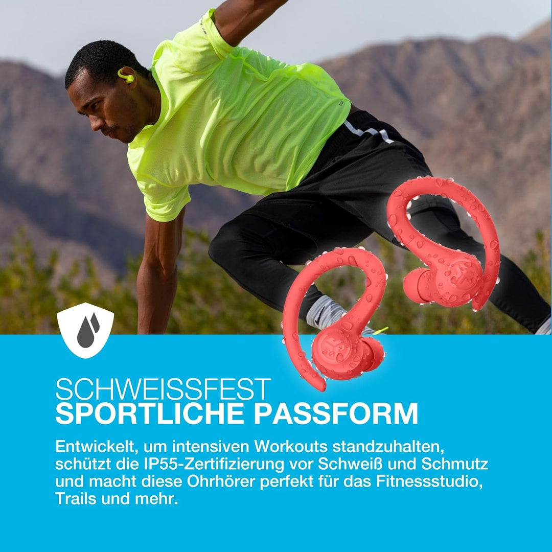 JLab Go Air Sport+ Kopfhörer Bluetooth, Sportkopfhörer 35+ Std., True Wireless In Ear Kopfhörer kabe