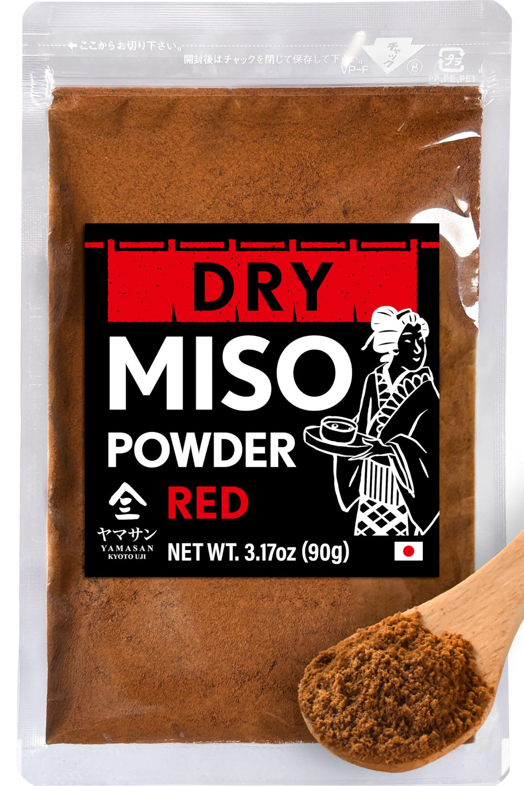 YAMASAN KYOTO UJI Japanische trockene rote Misopaste, gefriergetrocknetes rotes Misopulver, reichhal