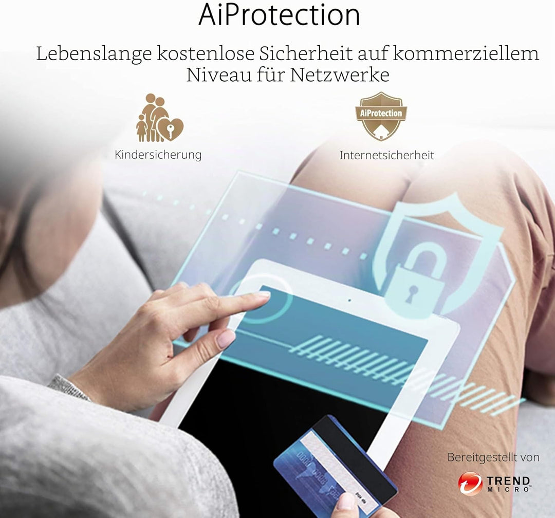 ASUS Ai Mesh AX-WLAN System ZenWiFi XD4 Weiss (2in1 Mesh Zugangspunkte-Set, AX1800 WiFi 6, 2x Gigabi