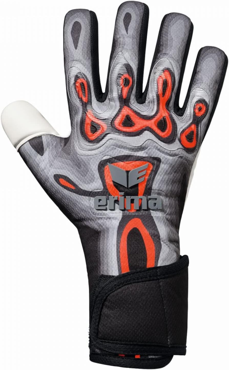 Erima Herren Flex-ray Pro Torwarthandschuh 8.5 fiery coral/schwarz, 8.5 fiery coral/schwarz