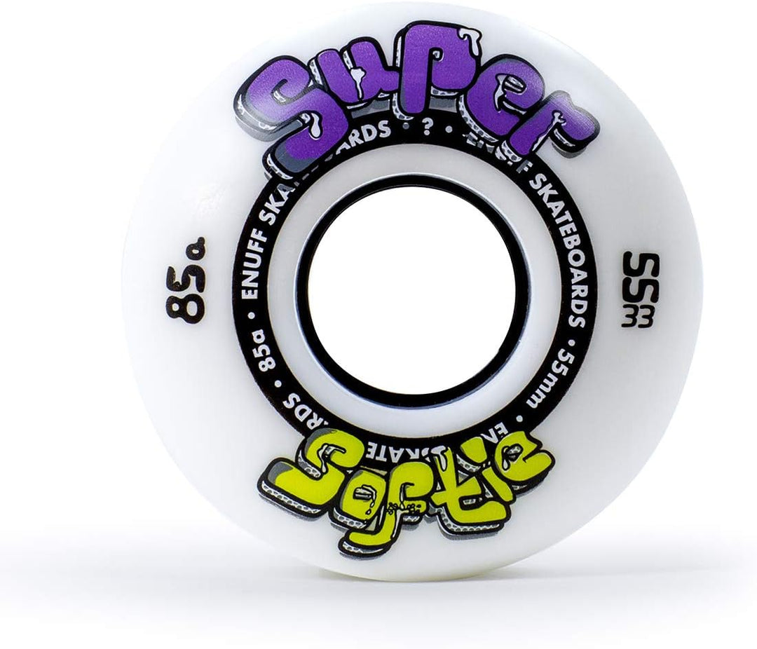 Enuff Skateboards Super Softie Wheels Räder 58mm Weiss, 58mm Weiss