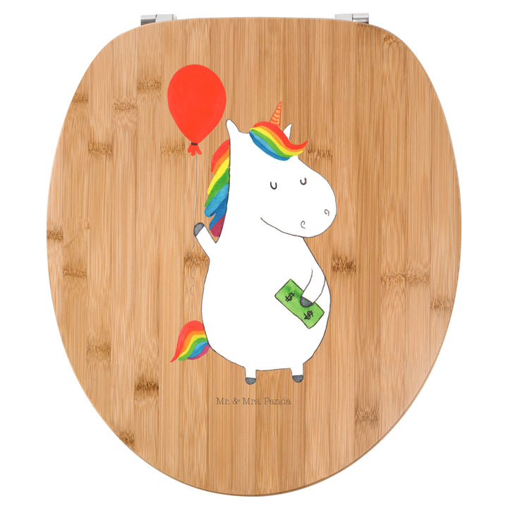 Mr. &amp; Mrs. Panda Motiv WC Sitz Einhorn Luftballon - Geschenk, Geld, WC-Sitz, Unicorn, Lebenslust, Kl