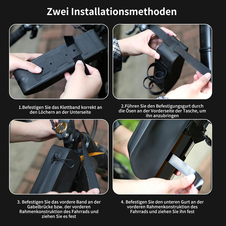 Fahrrad Rahmentasche, Oberrohrtasche Fahrrad, oberrohrtasche rennrad, wasserdichte Fahrradtasche Rah