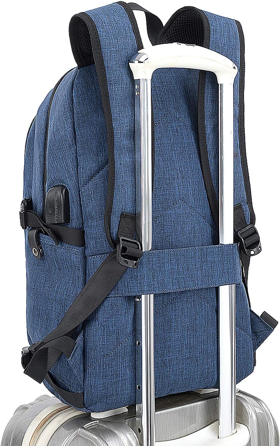 Tzowla Laptop Rucksack Herren und Damen, Reiserucksack Wasserdicht Anti-Diebstahl mit USB-Ladeanschl