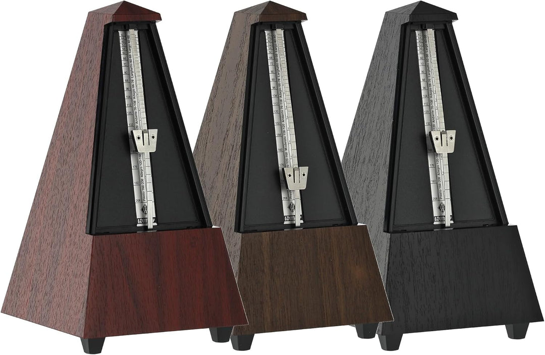 Wittner Metronom 855161 Kunststoffgehäuse mit Glocke Taktell Pyramidenform schwarz, schwarz