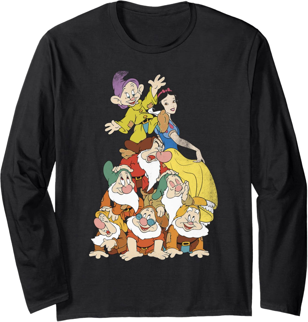 Disney Snow White Dwarf Squad Pyramid Langarmshirt