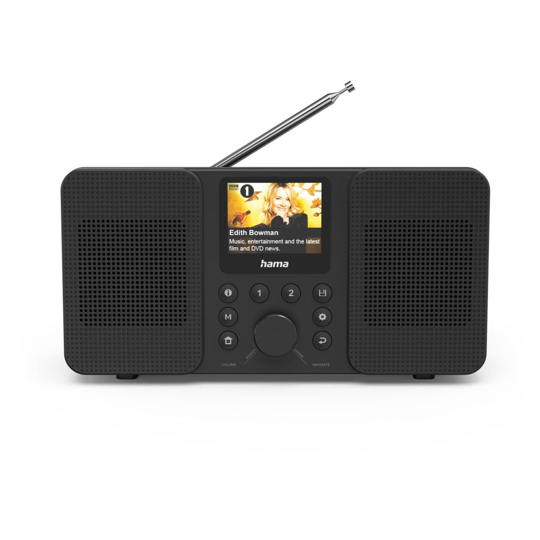 Hama Digitalradio (Internetradio, Radio mit Bluetooth, DAB, DAB+, FM, Dual Band, Radiowecker, 2 Weck