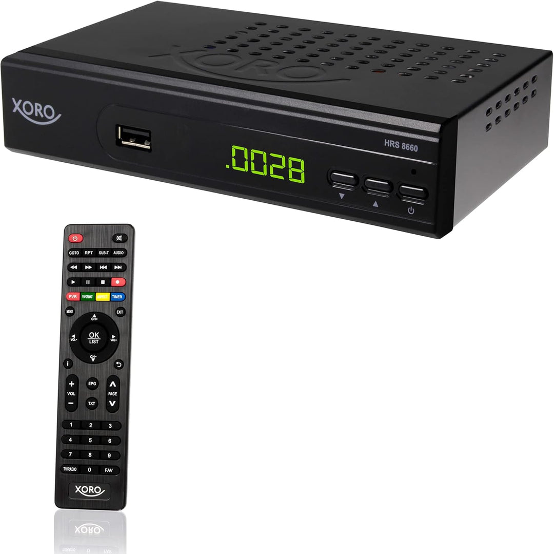 XORO HRS 8659 - Digitaler DVB-S2 HDTV Satelliten-Receiver, HDMI und SCART Anschluss, Unterstützt Uni
