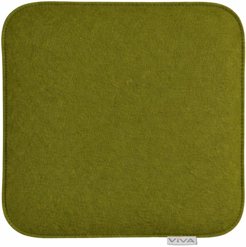 Brandsseller Sitzkissen Filz Eckig Stuhlkissen Sitzpolster Auflagen - 35 x 35 x 2 cm (Dunkelgrün, 4e