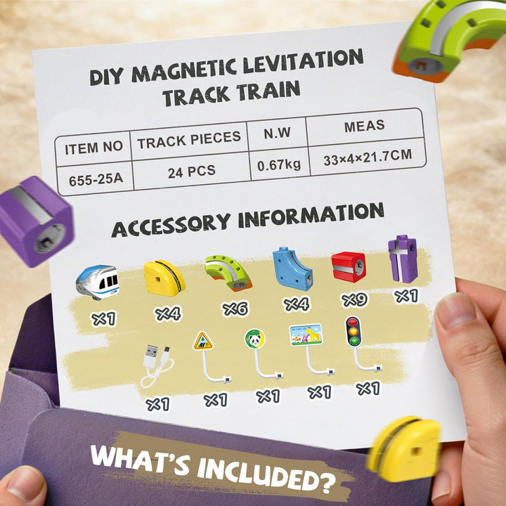 YESHIN Eisenbahn Elektrisch Cube Track, Clickrail Magisches Schienen WüRfel Zug Set, DIY Zugstrecken