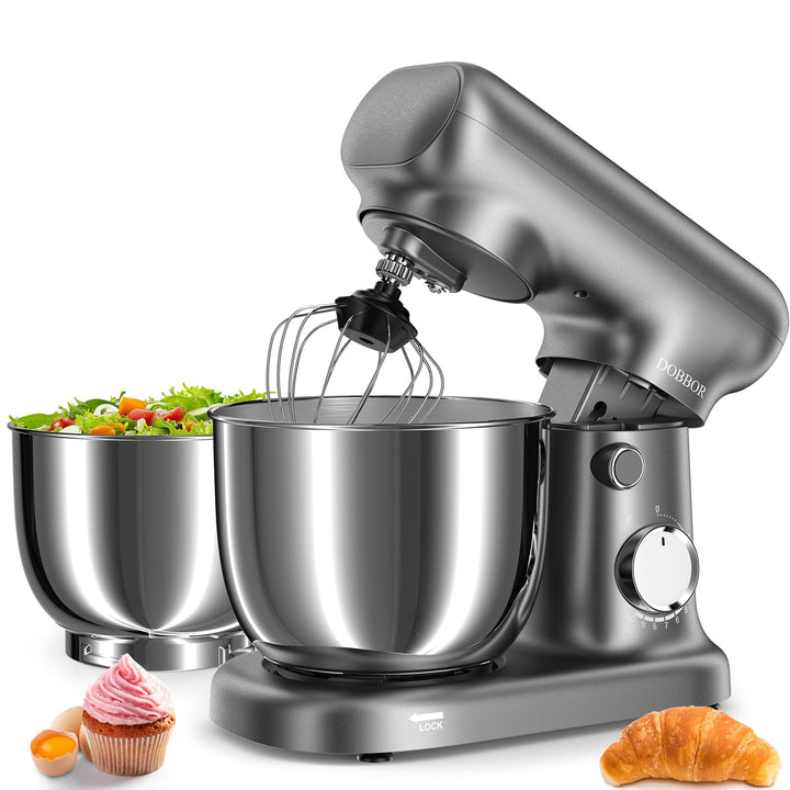 Küchenmaschine Knetmaschine Mit 2.5L+3L Dual-Schalen, 10-Gang-Elektro-Freischneider 1500w - Inklusiv