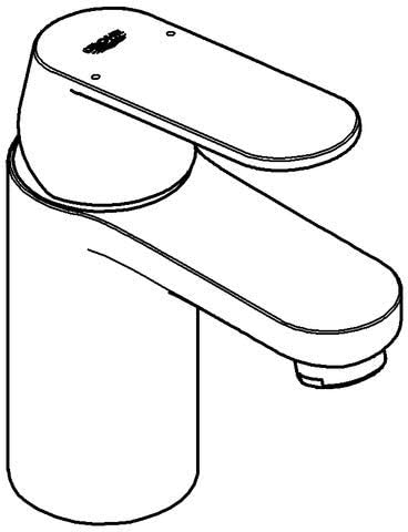 GROHE Cosmopolitan - Einhand-Waschtischarmatur (wassersparend, Einlochmontage, M-Size), chrom, 23327