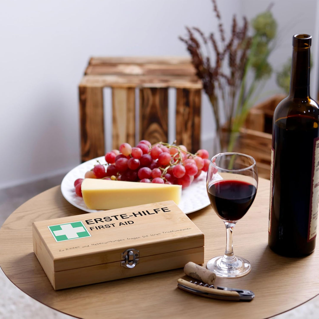 LAUBLUST Weinöffner Set als Geschenk - 5er Weinzubehörset als Sommelier Set - Erste Hilfe | Wein Zub
