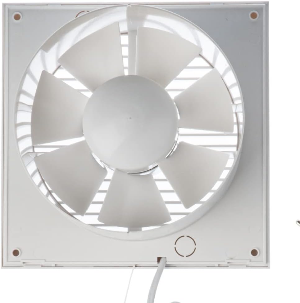 EUROPLAST Ø 150mm Wandventilator Lüfter Abluft Kabel Schalter Ventilator Küche WC Bad - Kunststoff -