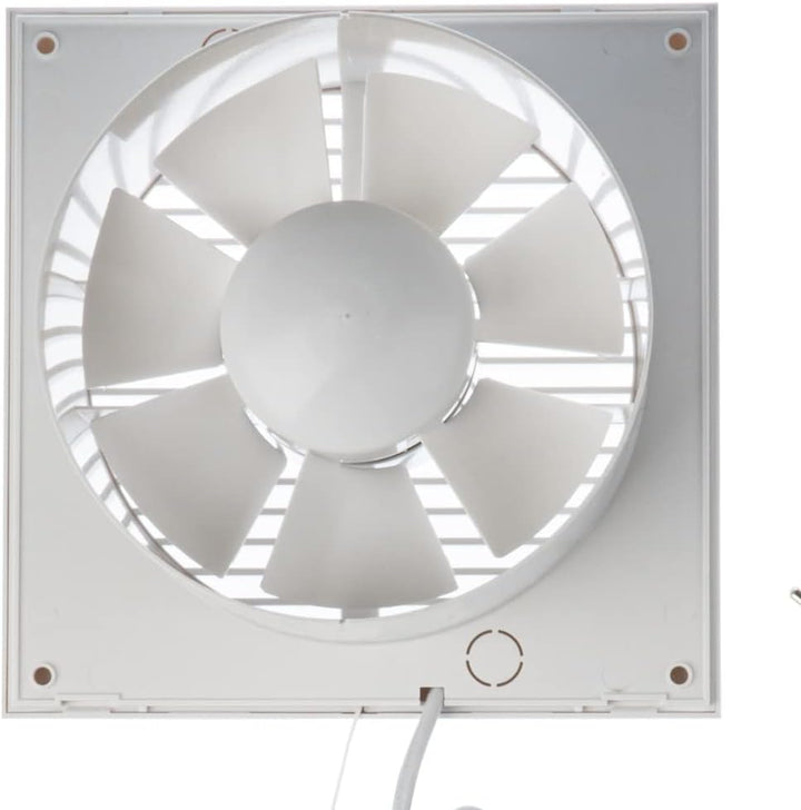 EUROPLAST Ø 150mm Wandventilator Lüfter Abluft Kabel Schalter Ventilator Küche WC Bad - Kunststoff -