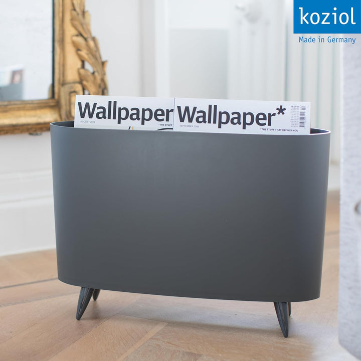 MILANO Zeitungsständer Solid Schwarz, Solid Schwarz