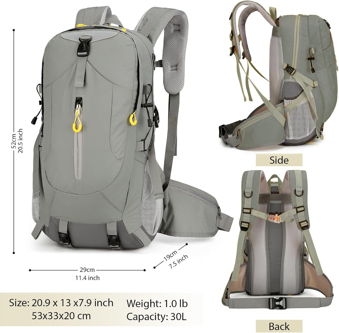 AONETIGER 30L Wanderrucksack Herren Damen Leicht Trekkingrucksack Wasserdicht Reiserucksack mit Rege