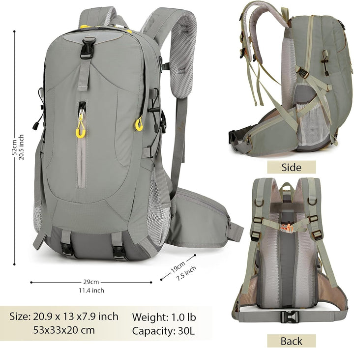AONETIGER 30L Wanderrucksack Herren Damen Leicht Trekkingrucksack Wasserdicht Reiserucksack mit Rege