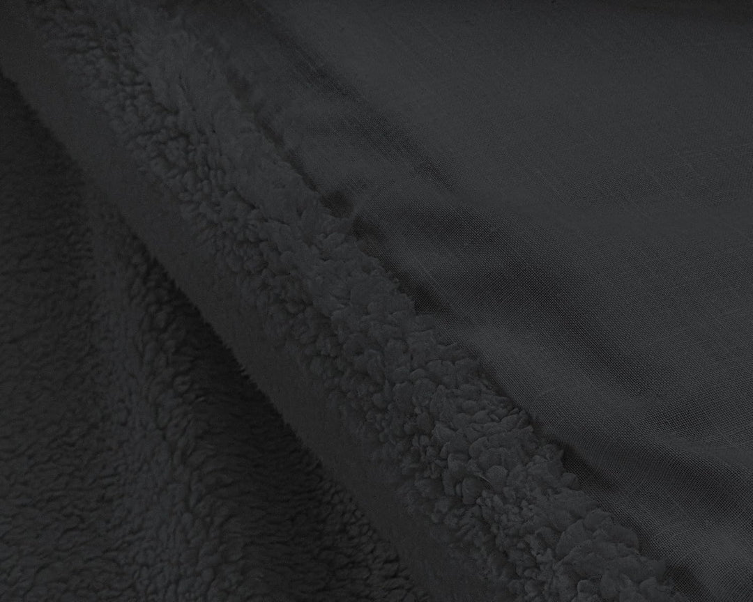 Sleeptime Bettwäsche Plüsch Winter - Kuschelig Flauschig Warm - 135cm x 200cm - Anthrazit - Bettbezü