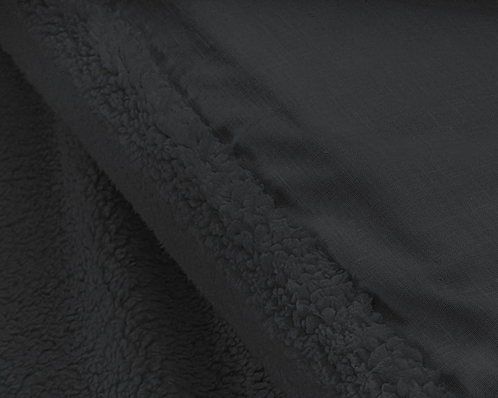 Sleeptime Bettwäsche Plüsch Winter - Kuschelig Flauschig Warm - 135cm x 200cm - Anthrazit - Bettbezü