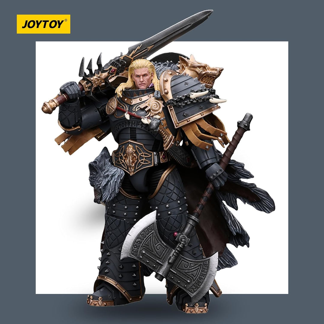 JOYTOY Warhammer 40k Space Wolves Leman Russ Primarch of The VIth Legion 1/18 Action Figur，Kombinier