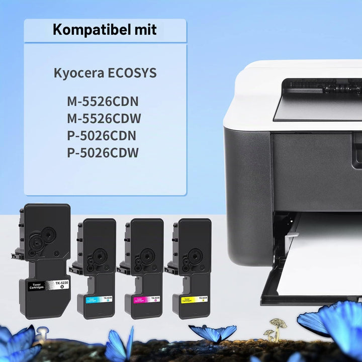 LOSMANN TK-5240 Schwarz Tonerkartusche Kompatibel für Kyocera TK5240 K für Kyocera Ecosys M5526cdw M