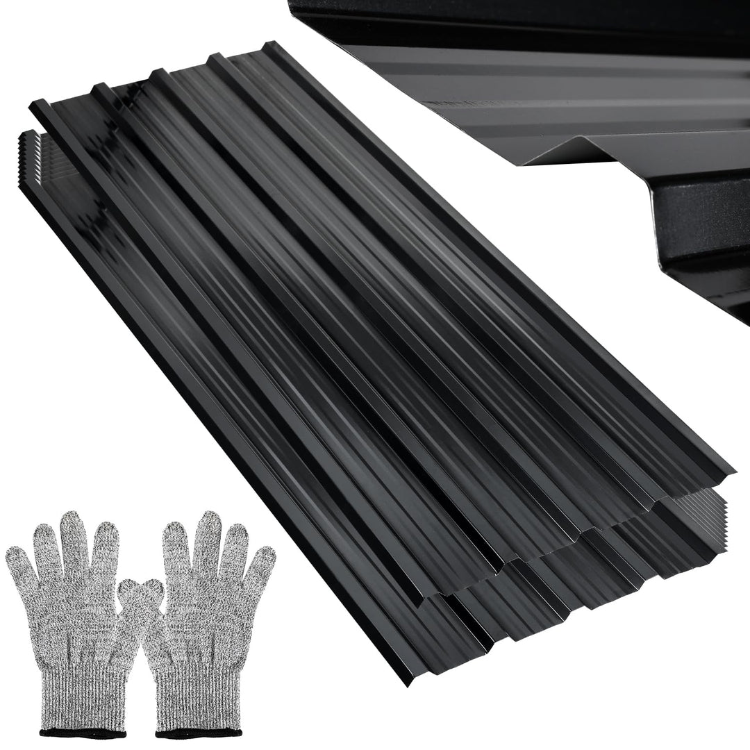 Fiqops Trapezblech Profilblech 12 Stück, Trapezblech 129cm x 46cm ca. 7 m², Wellblechplatten für Dac