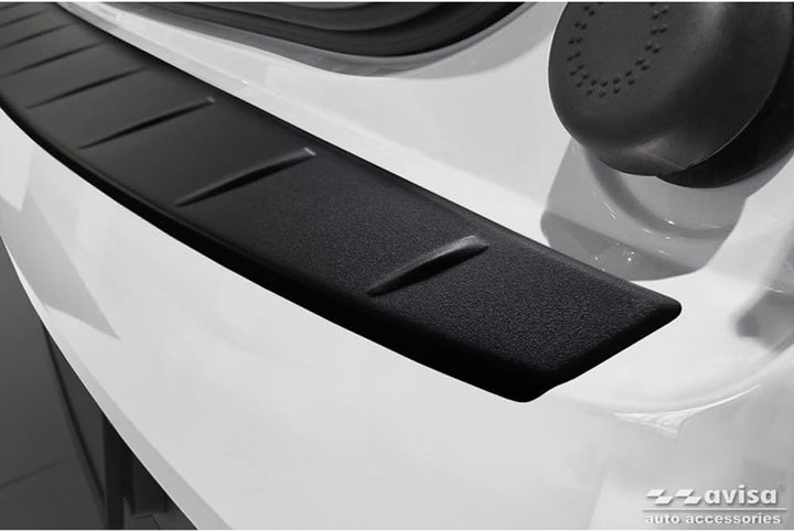 Avisa Matt-Schwarz Edelstahl Heckstossstangenschutz kompatibel mit Volvo EX30 2023- 'Ribs', Mattschw
