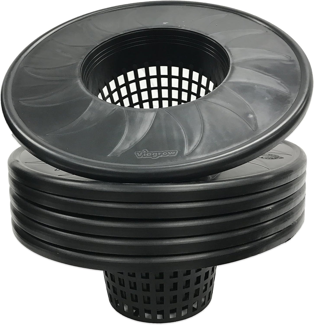 Viagrow 15,2 cm breiter Deckel für Eimerkorb, 15,2 cm breit, 6 Stück, DWC-Eimer-Netztöpfe 6 in. Lid