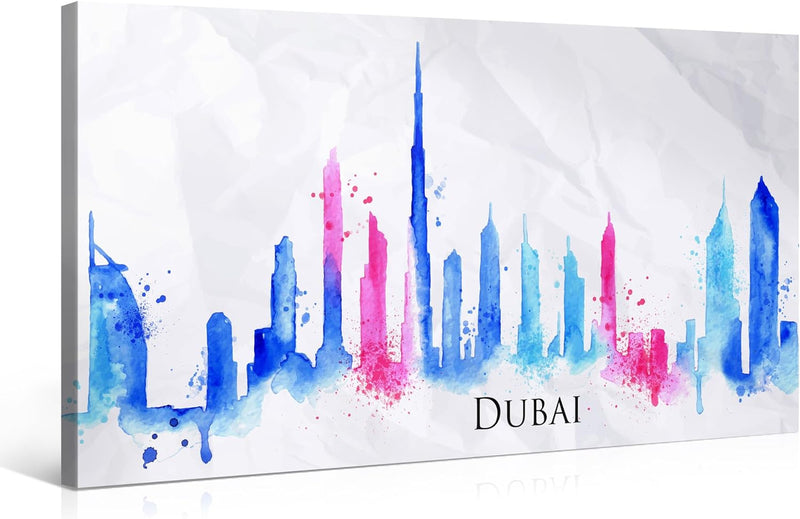 PICANOVA – Dubai 100x50cm – Premium Leinwanddruck – Kunstdruck Auf 2cm Holz-Keilrahmen Für Schlaf- U