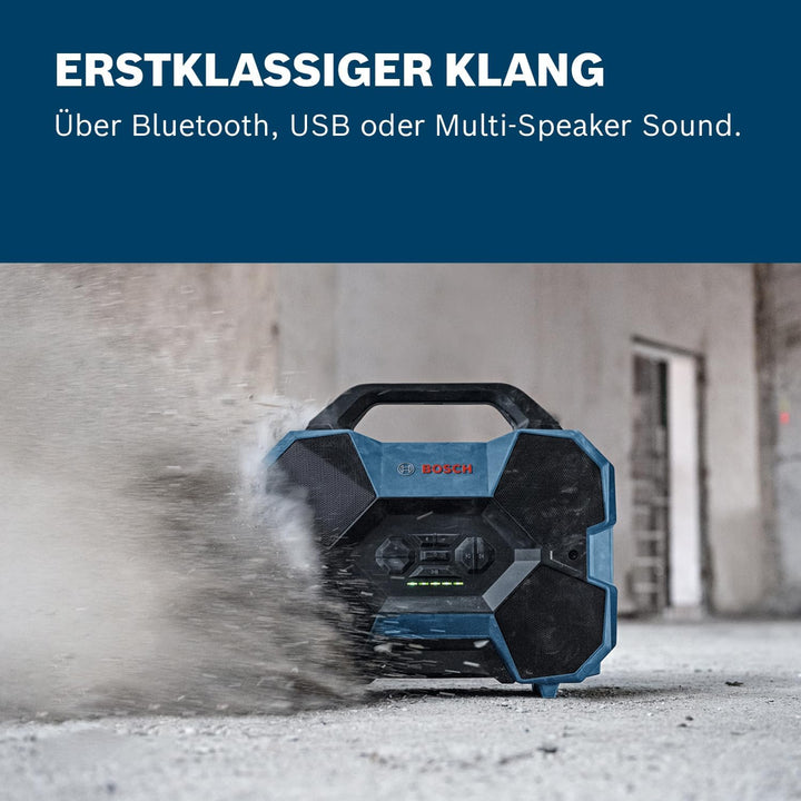 Bosch Professional 18V/12V System Akku-Bluetooth-Lautsprecher GPB 18V-6 C (Bluetooth, USB, Multi-Spe