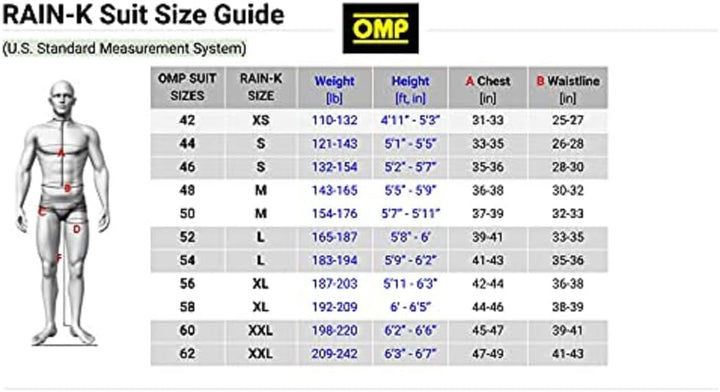 OMP Unisex Race Suit (1 Stück), XL mehrfarbig