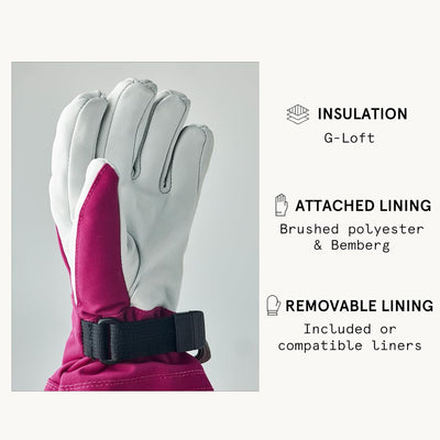HESTRA Army Leather Heli Ski Jr. - 5 Finger, 5
