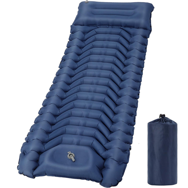HAUSPROFI Isomatte Camping, Ultraleicht Camping Luftmatratze mit Fusspumpe & Kissen, Aufblasbare Mat