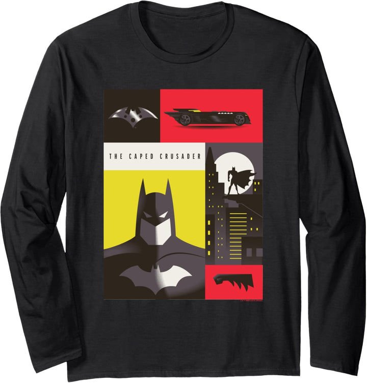 WB 100: Batman The Caped Crusader Icons Poster Langarmshirt