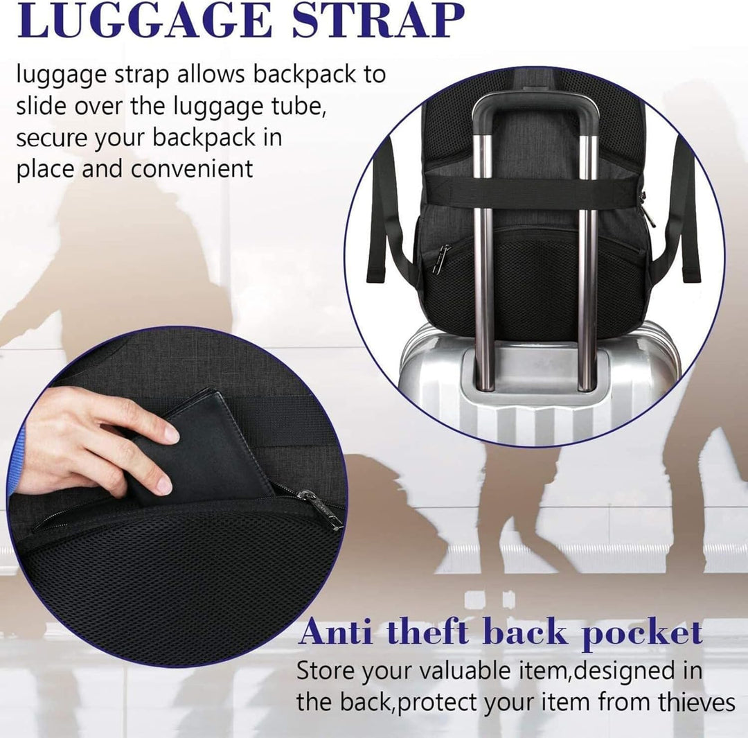 MATEIN Grosser Laptop Rucksack 17 Zoll Laptoptasche für Schule Arbeit mit USB Ladeanschluss Anti Die