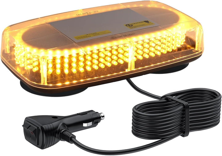 Justech 240LEDs 35W Warnleuchte Warnlicht Warnblinkleuchte 15 Modi Notfall-Blinkleucht 12V/24V Blitz