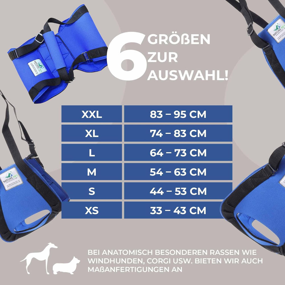 Tragehilfe Hund hinten - Ideal für ältere, kranke oder operierte Hunde - Diese Treppenhilfe für Hund