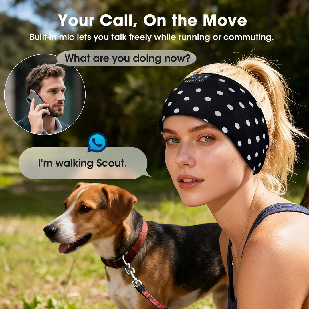 LC-dolida Schlafkopfhörer Bluetooth Stirnband Kopfhörer, Schlafkopfhörer Seitenschläfer Schlaf zum K