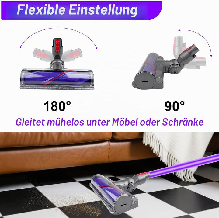Elektrische Bürste, Ersatzteil Direktantrieb Reiniger Kopf Turbine Bodendüse Kompatibel mit Dyson V7