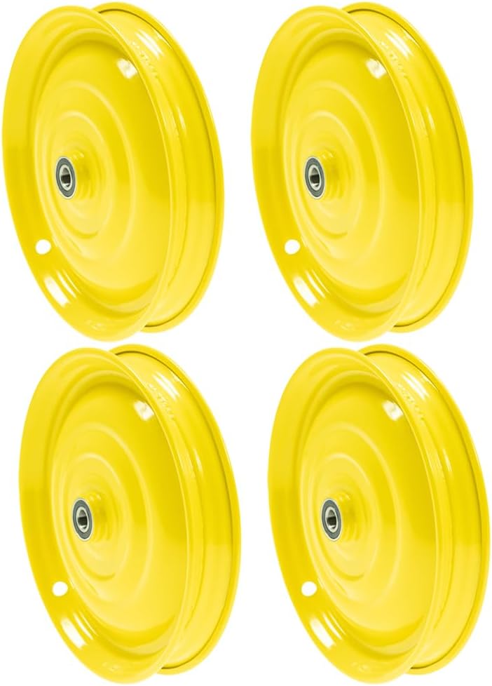 Scheibenrad Anhänger Handwagen Laufrad Rad Felge 12 1/2 Zoll Klaufix DDR (4 Stück Gelb), 4 Stück Gel