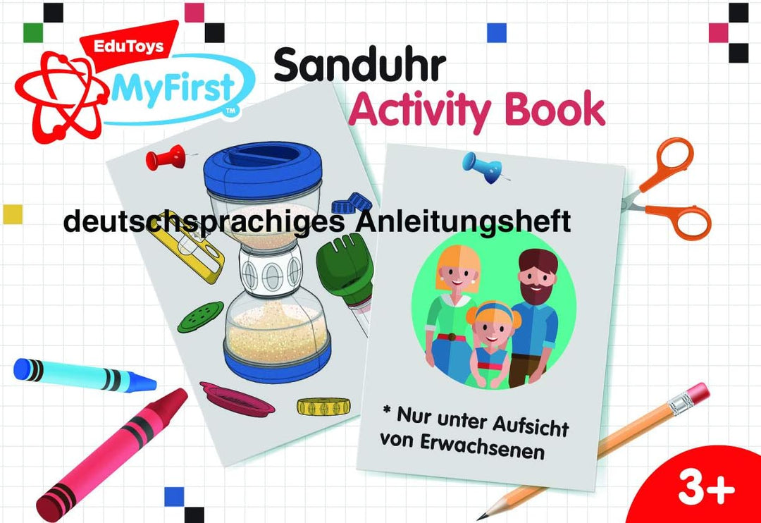 EDU-TOYS Meine erste Sanduhr – Bausatz und Experimentierkasten für Kleinkinder mit bebildertem Handb